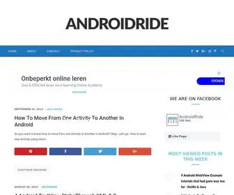 Androidride.com(Blog for android developers and enthusiasts) Screenshot