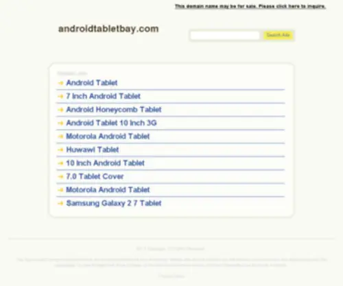 Androidtabletbay.com(Welcome) Screenshot
