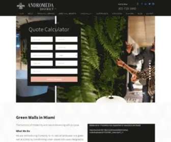 Andromedadistrict.com(Miami Vertical Garden & Green Walls) Screenshot