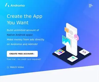 Andromo.com(Mobile App builder for Android and iOS) Screenshot