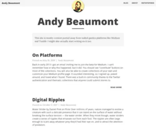 Andybeaumont.com(This site) Screenshot