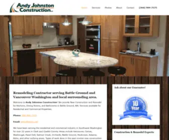 Andyjohnstonconstruction.com(Kitchen, Bathroom, & Dining Room Remodel in Battle Ground and Vancouver WA) Screenshot