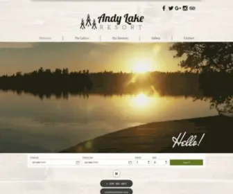 Andylake.com(Discover the wilderness. Andy Lake Resort) Screenshot