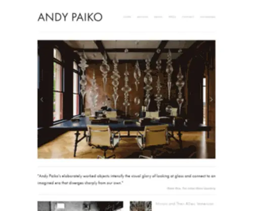 Andypaikoglass.com(Andy Paiko) Screenshot