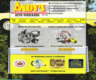 Andysautowreckers.com(Andysautowreckers) Screenshot
