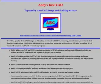 Andysbestcad.com(Top quality AutoCAD design and drafting services) Screenshot