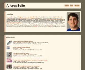 Andyselle.com(Andrew Selle) Screenshot