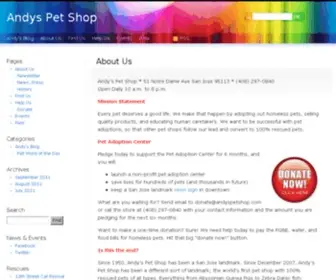 Andyspetshop.com(Andys Pet Shop) Screenshot