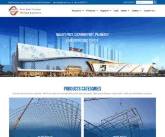 Andysteelstructure.com(China Steel Structure) Screenshot