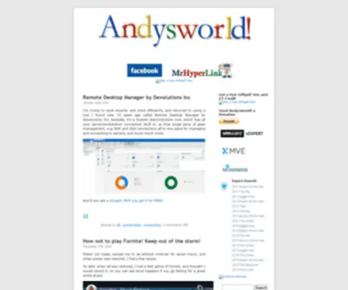 Andysworld.org.uk(Fish house blog) Screenshot