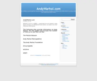 Andywarhol.com(AndyWarhol) Screenshot