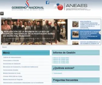 Aneaes.gov.py(Agencia Nacional de Evaluación y Acreditación de la Educación Superior (ANEAES)) Screenshot