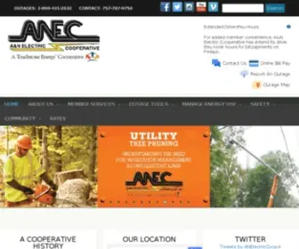 Anec.com(A&N Electric Cooperative) Screenshot