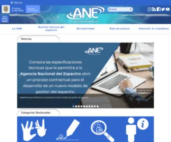 Ane.gov.co(Agencia Nacional del Espectro) Screenshot