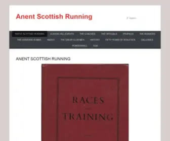 Anentscottishrunning.com(Anent Scottish Running) Screenshot