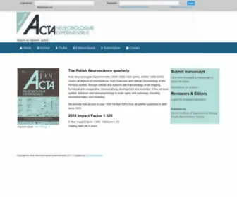 Ane.pl(Acta Neurobiologiae Experimentalis) Screenshot