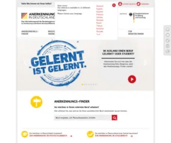 Anerkennung-IN-Deutschland.de(Anerkennungsportal) Screenshot
