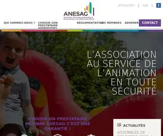 Anesag.fr(Association Nationale des Exploitants de Structures et Animations Gonflables) Screenshot