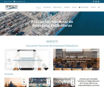 Anesco.org(Asociación Nacional de Empresas Estibadoras y Centros Portuarios de Empleo) Screenshot