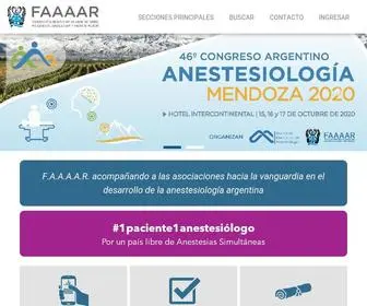 Anestesia.org.ar(FAAAAR) Screenshot
