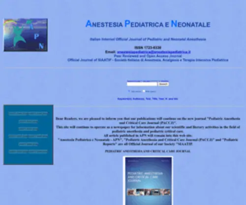 Anestesiarianimazione.com(Anestesia Pediatrica e Neonatale) Screenshot