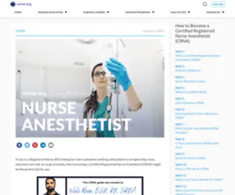 Anesthesia-Nursing.com(How to Become a Nurse Anesthetist (CRNA)) Screenshot