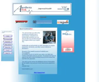 Anesthesiarisk.net(Anesthesia Risk and Awareness) Screenshot