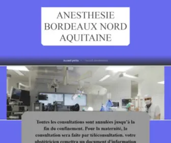 Anesthesiepbna.com(Accueil public) Screenshot