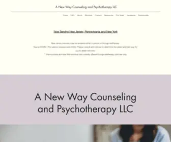 Anewwaycp.com(A New Way Counseling and Psychotherapy LLC) Screenshot