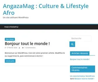 Angazamag.com(Un site utilisant WordPress) Screenshot