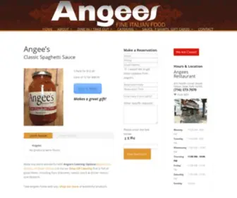 Angees.com(Angees Restaurant) Screenshot