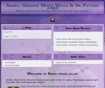 Angel-Magic.co.uk(Angel magic offers spells and angelic rituals) Screenshot