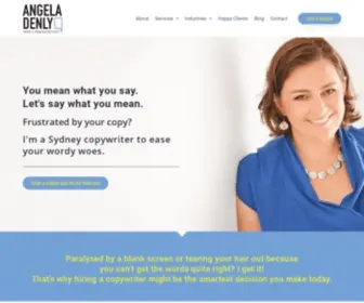 Angeladenly.com.au(Sydney copywriter) Screenshot