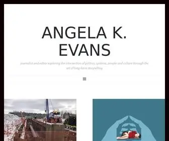 Angelakevans.com(Journalist and editor exploring the intersection of politics) Screenshot