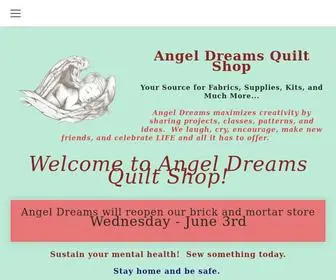 Angeldreamsquiltshop.com(Angel Dreams Quilt Shop) Screenshot