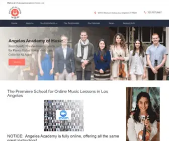 Angelesacademyofmusic.com(Online Music Lessons Los Angeles) Screenshot