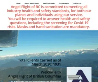 Angelflight.ca(Angel Flight of British Columbia) Screenshot