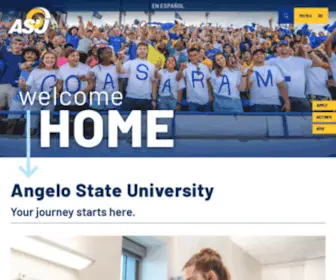 Angelo.edu(Angelo State University) Screenshot