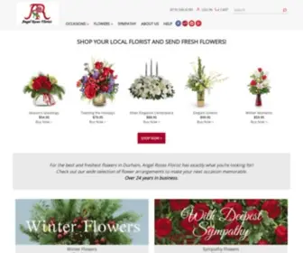 Angelrosesflorist.com(Durham Florist) Screenshot