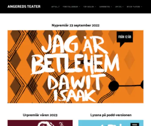 Angeredsteater.se(Startsida) Screenshot