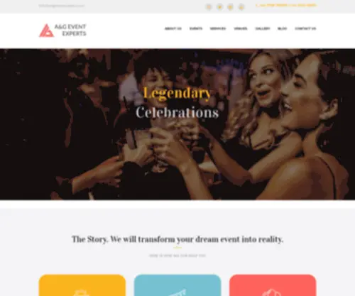 Angeventexperts.com(An event management company) Screenshot