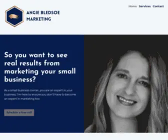 Angiebledsoemarketing.com(Helping small businesses rise above marketing overwhelm) Screenshot