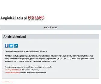 Angielski.edu.pl(To największy portal do języka angielskiego w Polsce Darmowe testy z angielskiego) Screenshot