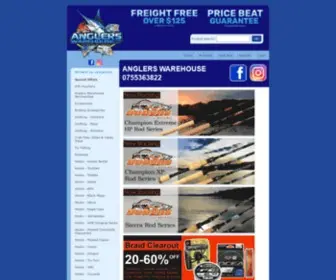 Anglerswarehouse.com.au(Anglers Warehouse) Screenshot