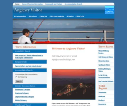 Angleseyvisitor.com(Self Catering Cottages in Anglesey and North Wales) Screenshot