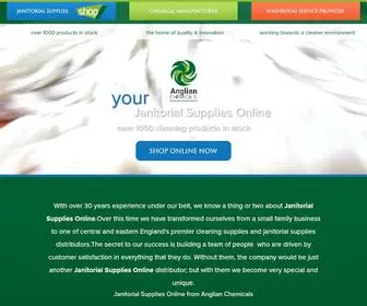 Anglianchemicals.com(Janitorial Supplies Online and Cleaning Products) Screenshot