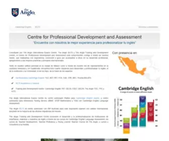 Anglocertifiedenglish.mx(Centre for Professional Development and Assessment) Screenshot