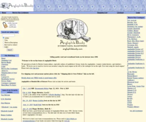 Anglophilebooks.com Screenshot