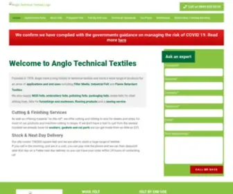 Anglotechnicaltextiles.co.uk(Anglo Technical Textiles & Industrial Felt Suppliers) Screenshot