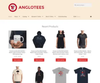 Anglotees.com(T-shirts for people who love Britain) Screenshot